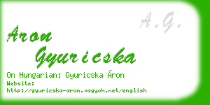 aron gyuricska business card
